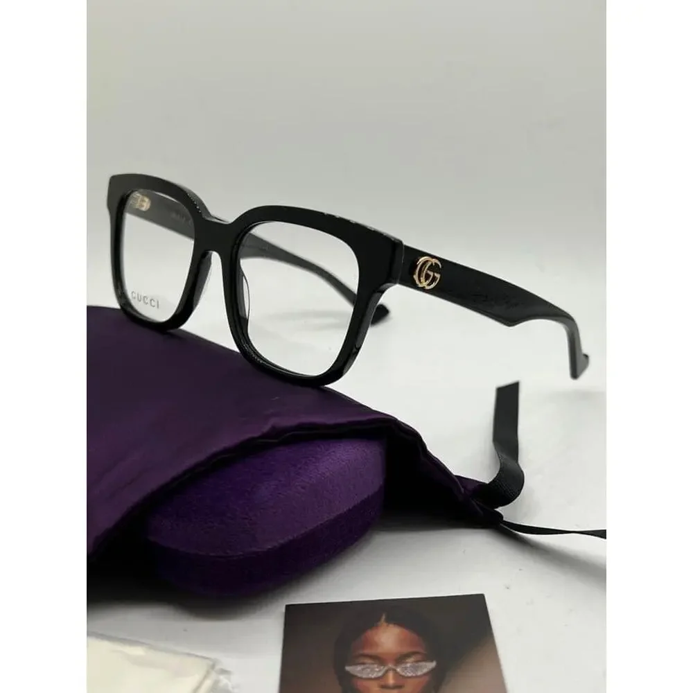 NEW Gucci GG0958O Black Square Eyeglass Frames
